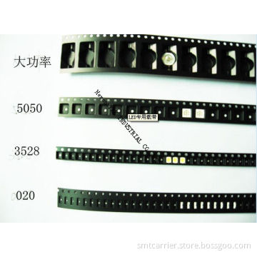 Oem / Odm Customized Black Pe, Ps, Abs, Pvc Led Carrier Tape, Smd Components Packages